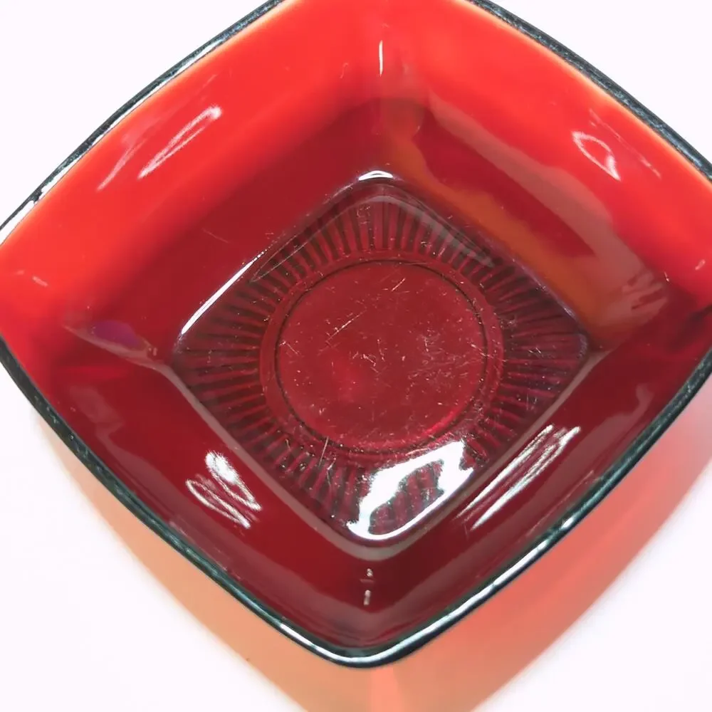 Fire-King Charm Royal Ruby Red Glass 4 3/4